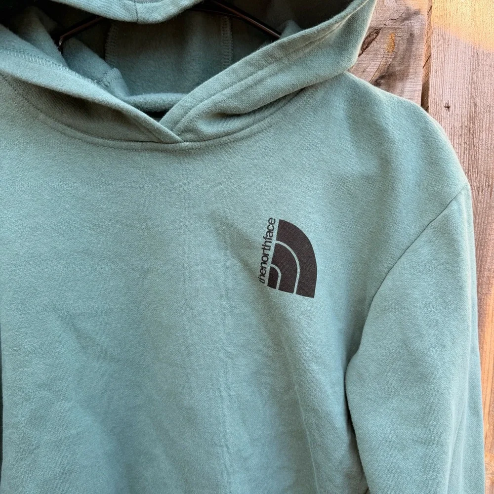 The North Face Sage Green Fleece Hoodie girls XL
